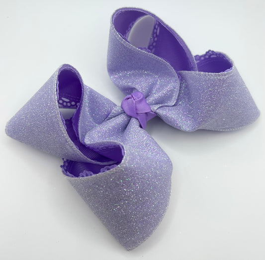 Lavender glitter + scallop